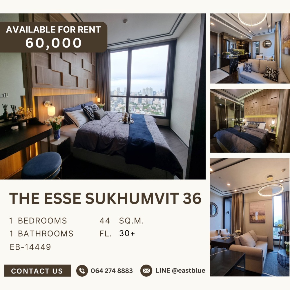 For RentCondoSukhumvit, Asoke, Thonglor : The Esse Sukhumvit 36 ​​1 Bed for rent 60,000