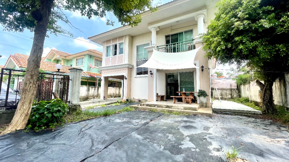 For SaleHousePathum Thani,Rangsit, Thammasat : Single house for sale, corner unit, Lam Luk Ka area, cheap price, Pruksa Village 1, Lam Luk Ka-Khlong 6, Bueng Kham Phroi Road, Lam Luk Ka, Pathum Thani