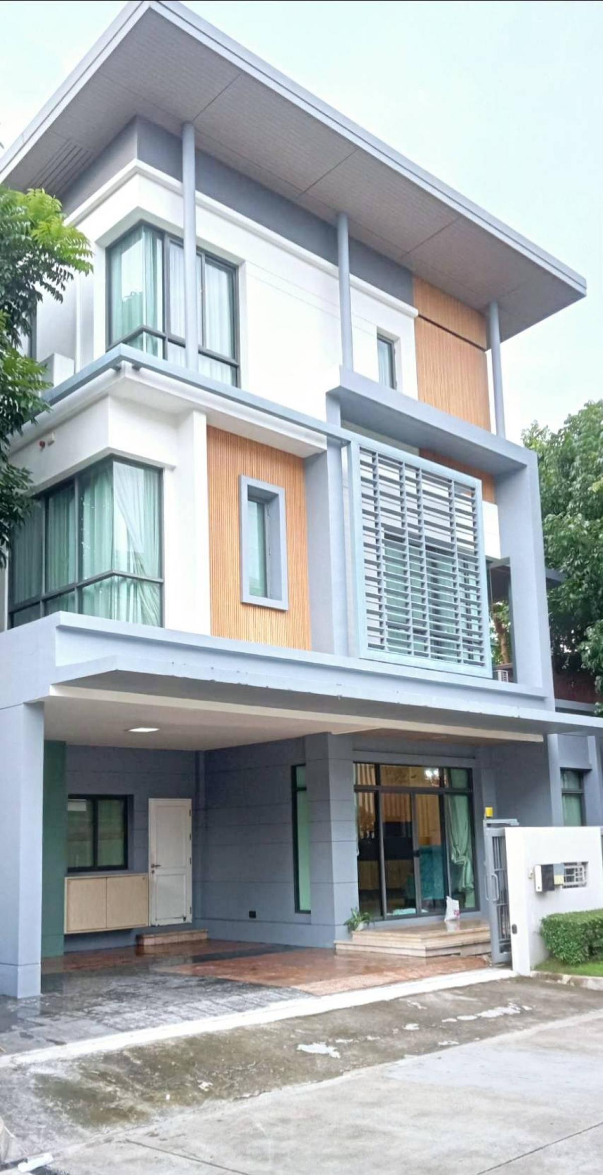 For RentHouseNawamin, Ramindra : ⛳️ 3-storey house for rent, Narasiri Highway, Yothin Phatthana 3, Bueng Kum, fully furnished, ready to rent