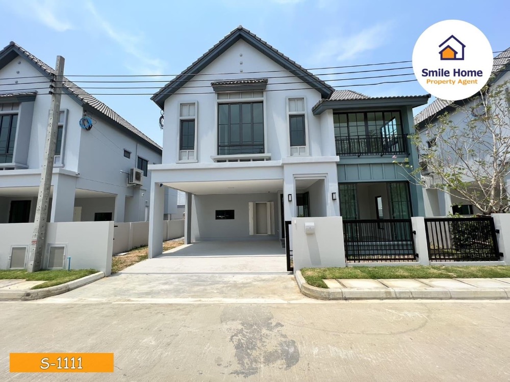 For SaleHouseRama 2, Bang Khun Thian : Single house for sale, Saransiri Rama 2, Western style single house, warm atmosphere, close to nature