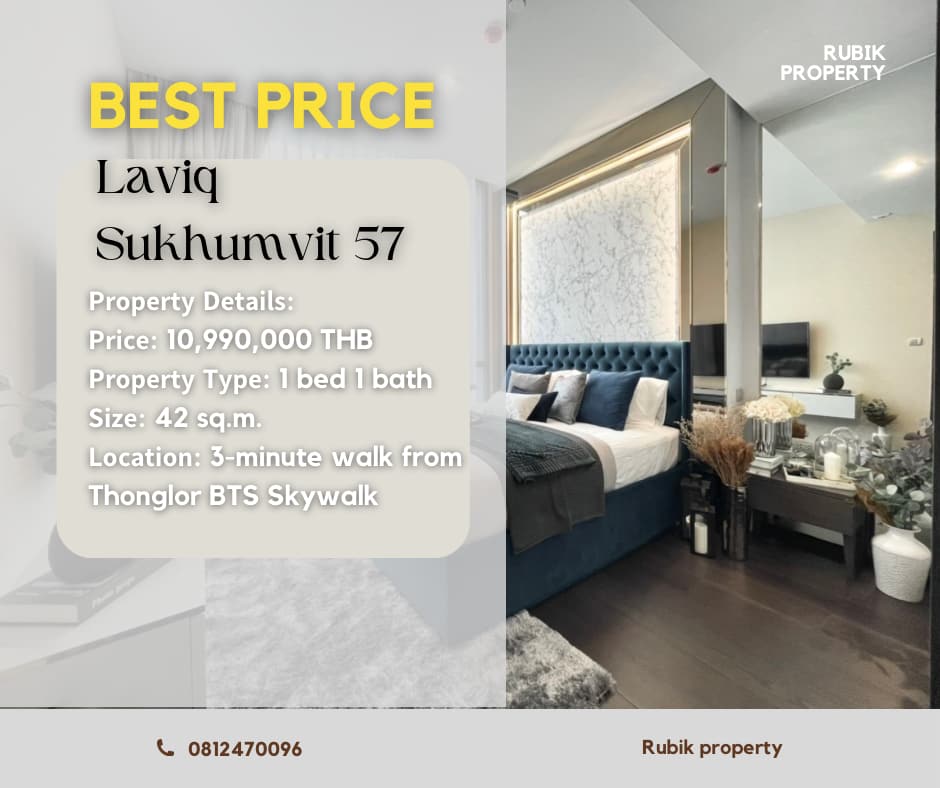 For SaleCondoSukhumvit, Asoke, Thonglor : 🌟 Stunning Deal: Laviq Sukhumvit 57 for Sale 🌟