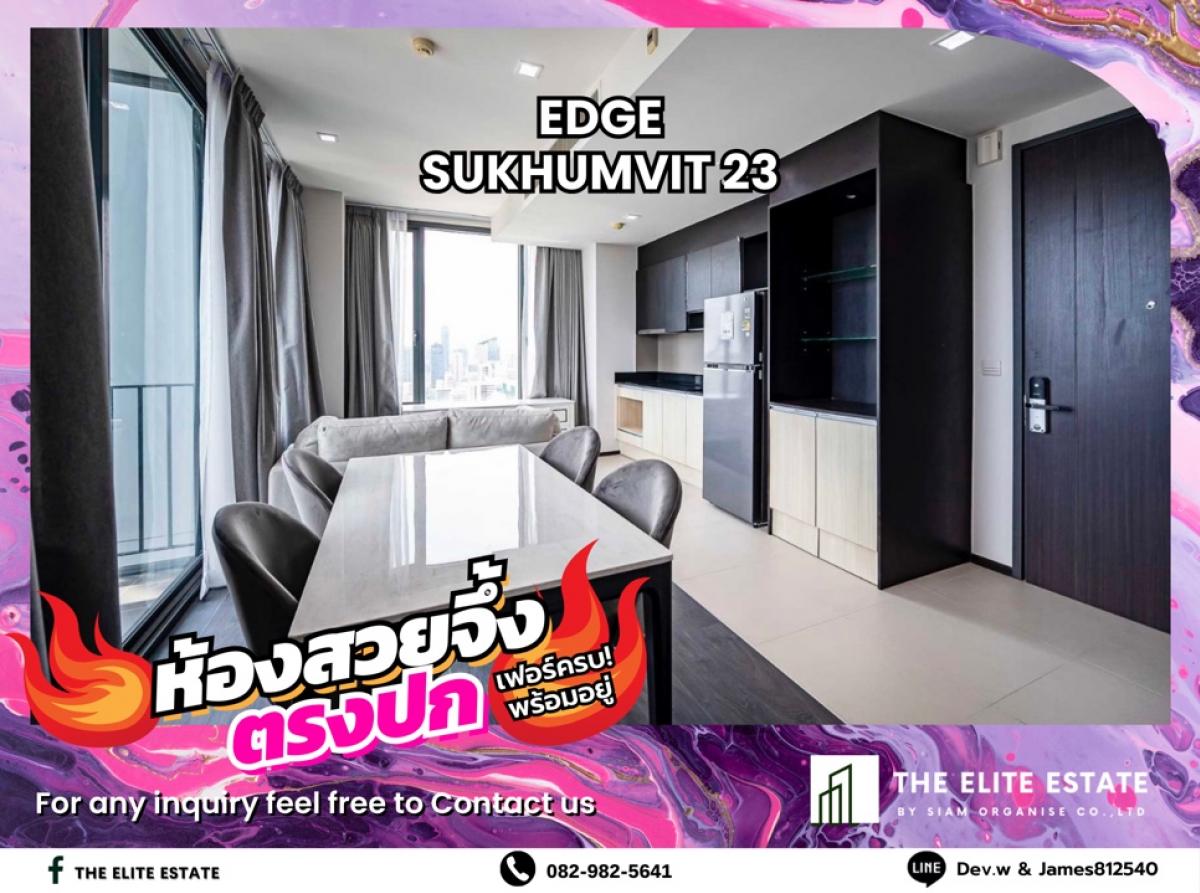 For RentCondoSukhumvit, Asoke, Thonglor : 🐲💫Nice room for rent 🐲💫 EDGE SUKHUMVIT 23