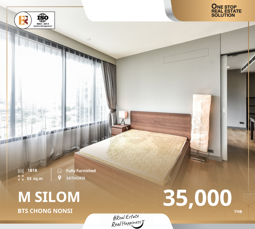 For RentCondoSilom, Saladaeng, Bangrak : M Silom, High-Rise Condo in the Central Business District, Near BTS Chong Nonsi