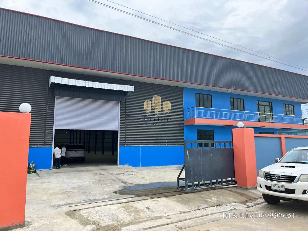 For RentWarehouseMahachai Samut Sakhon : Warehouse/office for rent, Don Kai Dee Subdistrict, Krathum Baen District, Samut Sakhon, area 2,375 sq m.