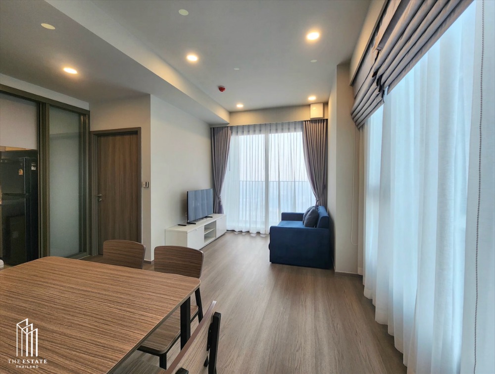 For RentCondoBangna, Bearing, Lasalle : For Rent: Whizdom The Forestias (Destinia)  Corner unit with a balcony facing the project's 30-rai forest garden. Priced at 43,000 Baht.