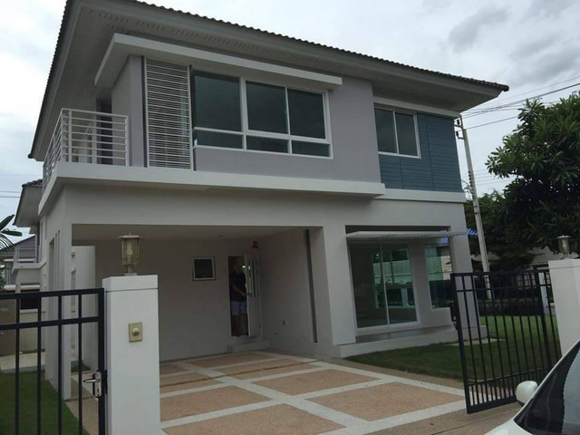 For RentHouseMin Buri, Romklao : 2-storey detached house for rent, Perfect Place 2, Ramkhamhaeng 174, fully furnished, ready to move in