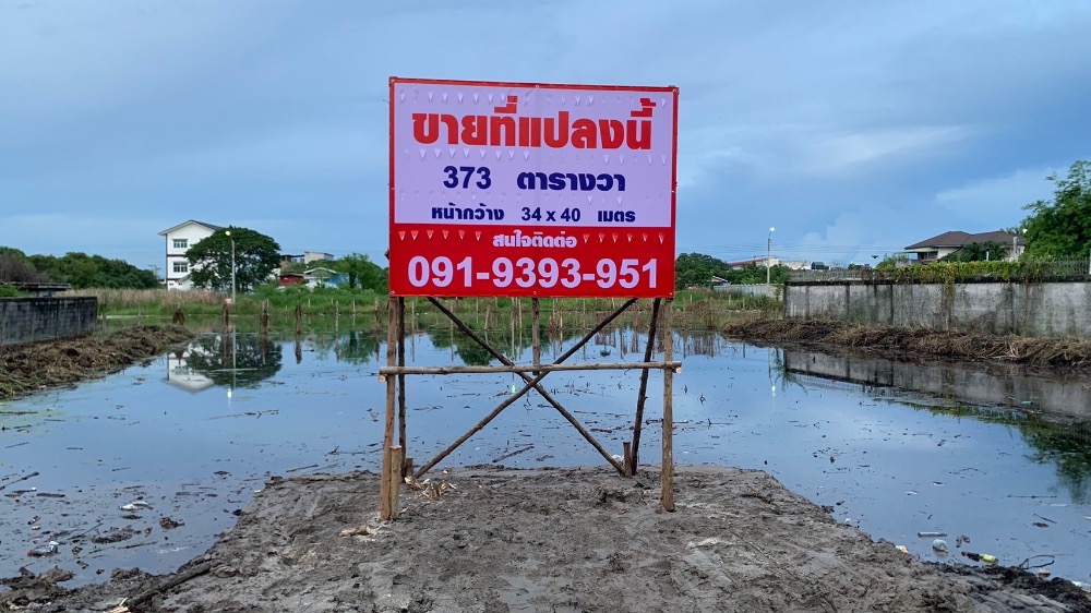 For SaleLandPattanakan, Srinakarin : Beautiful land plot for sale, new Pattanakarn Road, 373 sq.w., in Soi Pattanakarn 96 (On Nut 66, Soi 19-12-1-2), only 500 meters from the main road.