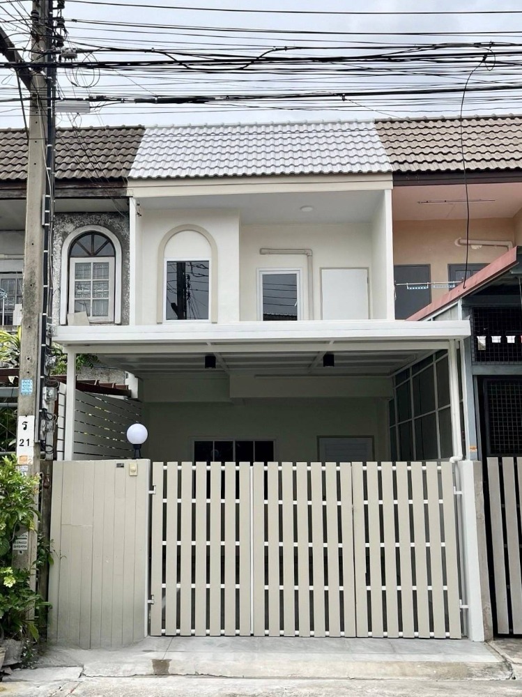 For SaleHouseRama 2, Bang Khun Thian : For sale: 2-storey townhouse, newly renovated, minimalist style