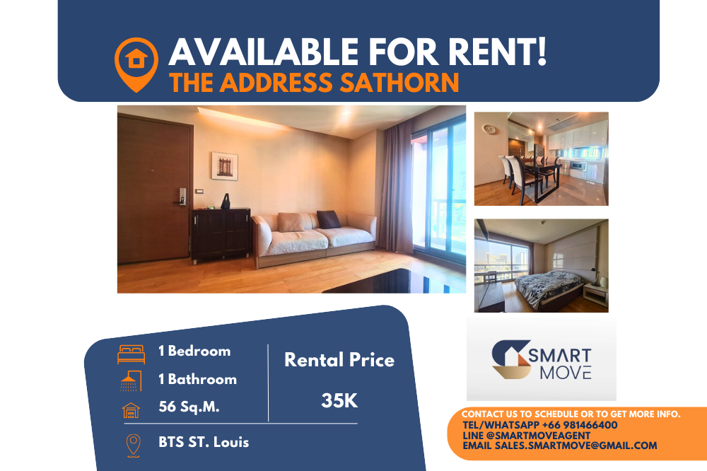 For RentCondoSathorn, Narathiwat : Code C20231000248..........The Address Sathorn for rent, 1 bedroom, 1 bathroom, furnished, ready to move in