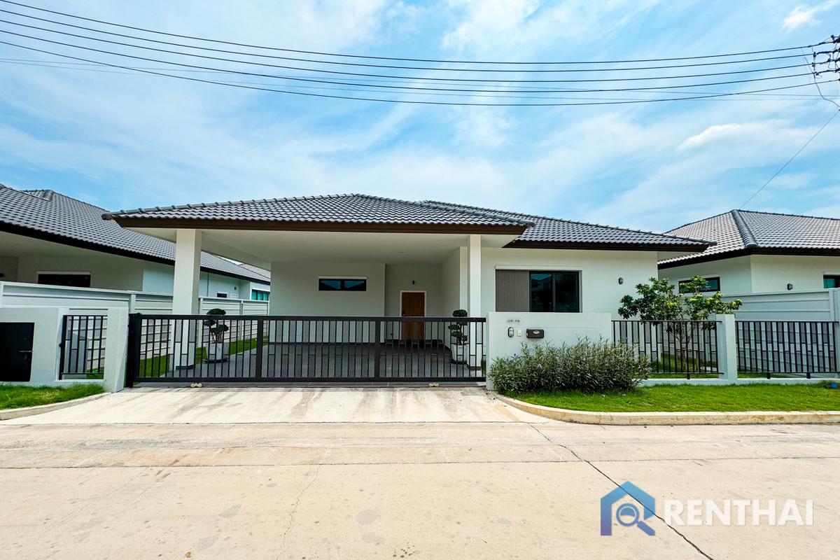 For SaleHousePattaya, Bangsaen, Chonburi : Ready to move in 1 storey house modern design in Pattaya