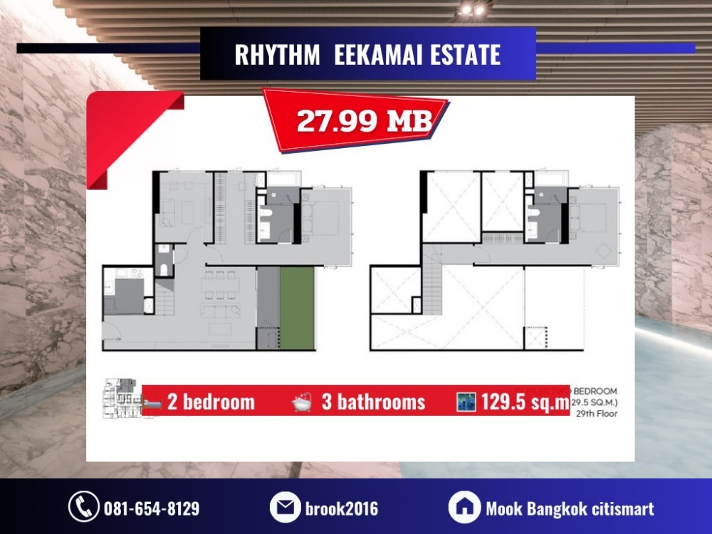 For SaleCondoSukhumvit, Asoke, Thonglor : 𝐑𝐇𝐘𝐓𝐇𝐌 Ekkamai Estate