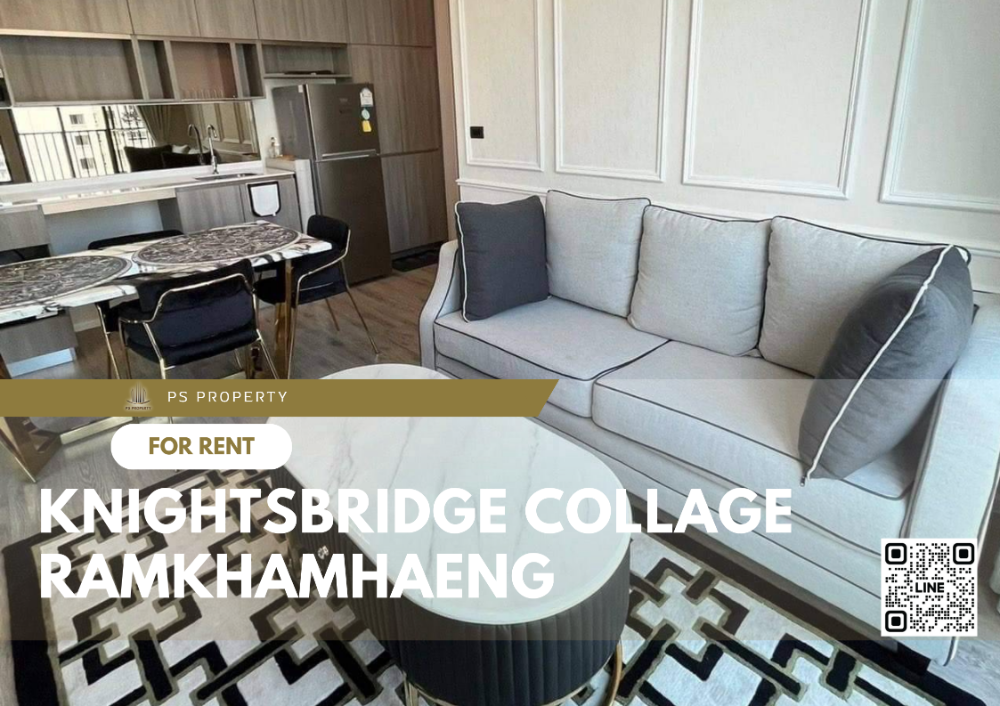 For RentCondoRamkhamhaeng, Hua Mak : For rent 🔥 Knightsbridge Collage Ramkhamhaeng 🔥 DUPLEX room, 2 bedrooms, complete furniture and electrical appliances.