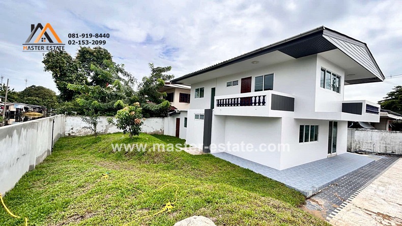 For SaleHouseVipawadee, Don Mueang, Lak Si : Prem Pracha Don Mueang, 2-storey detached house, end unit, 92 sq m., newly renovated, very beautiful, next to Prem Prachakon Canal, good atmosphere, quiet.