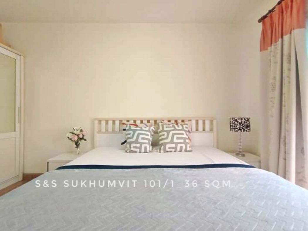 For RentCondoOnnut, Udomsuk : Condo for rent, 1 bedroom, 1 bathroom, complete electrical appliances, including common areas, S&S Sukhumvit 101-1 (S&S Sukhumvit 101-1), 36 sq m., near BTS Punnawithi and Udomsuk