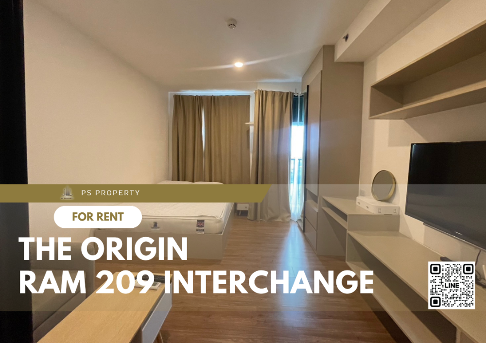 For RentCondoMin Buri, Romklao : For rent 🔺 The Origin Ram 209 Interchange 🔺 next to 2 interchange train lines, complete with furniture and electrical appliances.