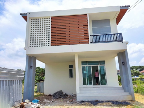 For SaleHouseMin Buri, Romklao : For sale: 2-storey detached house, Chitnapong Village, area 90 sq m, Nong Chok - 06154