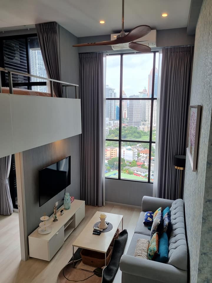 ให้เช่าคอนโดสาทร นราธิวาส : ให้เช่าคอนโดใจกลางสาทร! Knightsbridge Prime Sathorn (Duplex Type) 1 ห้องนอน 1 ห้องทำงาน 1 ห้องน้ำ ขนาด 44 ตรม. ค่าเช่าเพียง 32,000/เดือน