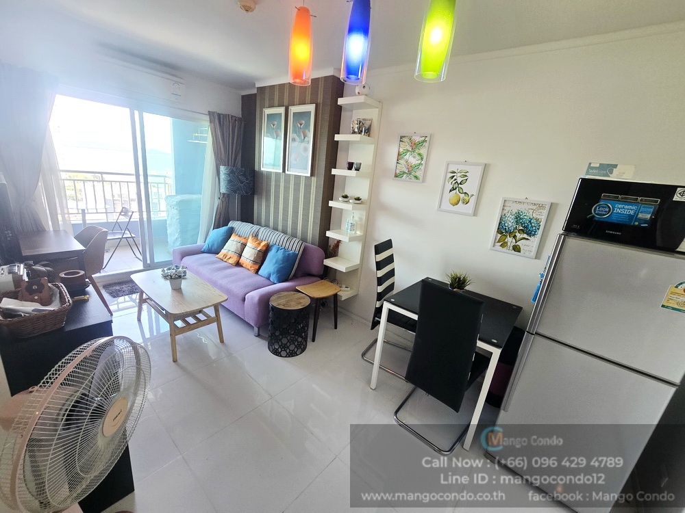 For RentCondoPattaya, Bangsaen, Chonburi : Lumpini Park Beach Jomtien Pattaya  For rent 15,000 baht sea view on 25th Floor ready to move in