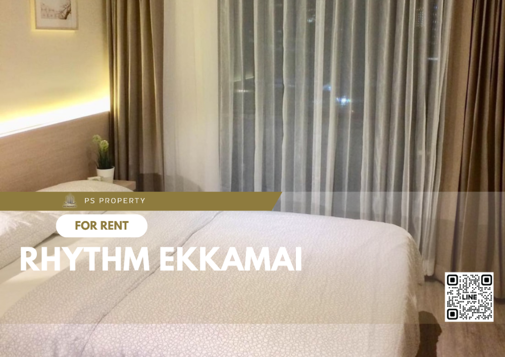 For RentCondoSukhumvit, Asoke, Thonglor : For rent 📍 Rhythm Ekkamai 📍 Fully furnished and electrical appliances, near BTS Ekkamai.