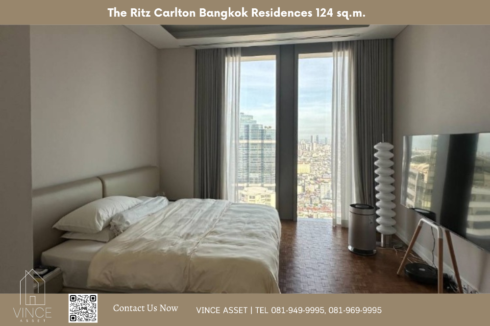 ให้เช่าคอนโดสาทร นราธิวาส : The Ritz Carlton Residences  2 bed 2bath (Fully Furnised)  124 SQM. Tel: 0819499995 (Ready to move in)