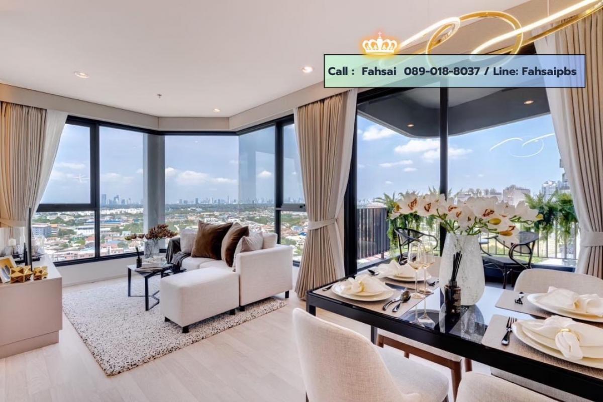 For SaleCondoBangna, Bearing, Lasalle : Ideo Mobi Sukhumvit Eastpoint ❗️One price 5.99 Mb* 🍁2Bedroom + Sky yard 🌿 Size 54 sq.m. < Beautiful room - fully furnished > ‼️Free common area for another 5 years 📞Fahsai: 089-018-8037, Line: Fahsaipbs .