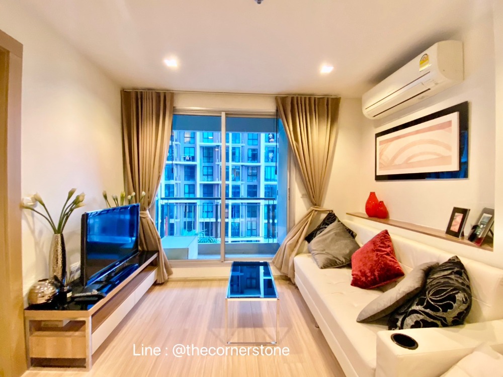 For RentCondoRatchadapisek, Huaikwang, Suttisan : Condo for rent Rhythm Ratchada-Huai Khwang, beautiful room, spacious room, ready to move in, cheap price, 1 bedroom, 1 bathroom, size 46 sq m., near MRT Huai Khwang No.909/01