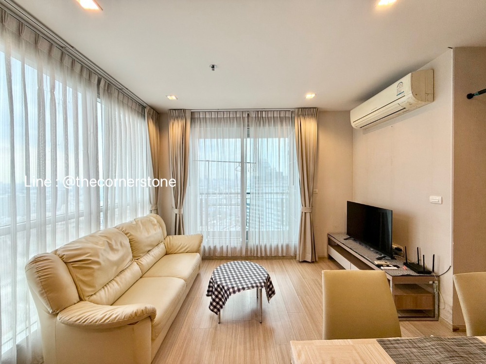 For RentCondoRatchadapisek, Huaikwang, Suttisan : The room is available. Rhythm Ratchada - Huai Khwang 2 Bedrooms, 2 Bathrooms, 62 sq.m., high class 30+, convenient to travel near MRT Huai Khwang (No.250174).