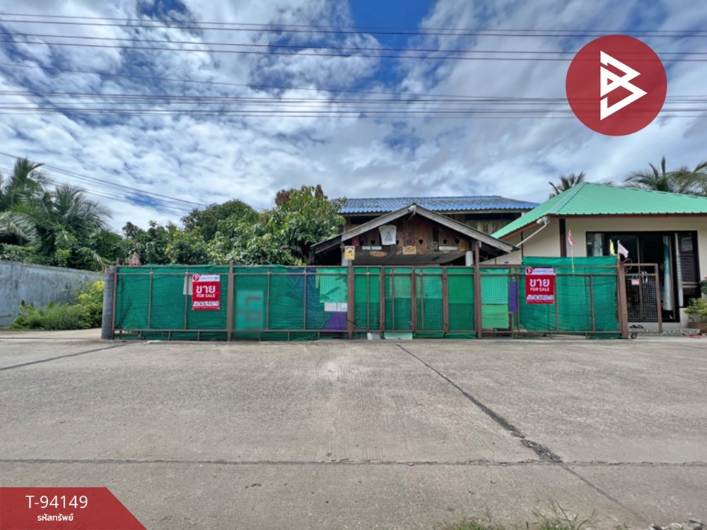 For SaleHouseSamut Songkhram : House for sale with land area of ​​3 ngan 84.8 square wa, Soi Ban Prok 18, Samut Songkhram, on the road