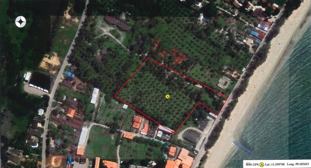 For SaleLandHuahin, Prachuap Khiri Khan, Pran Buri : Land for sale, 14 rai, 3 ngan, 11 sq m, T. Thangchai, A. Bang Saphan, Prachuap Khiri Khan Province