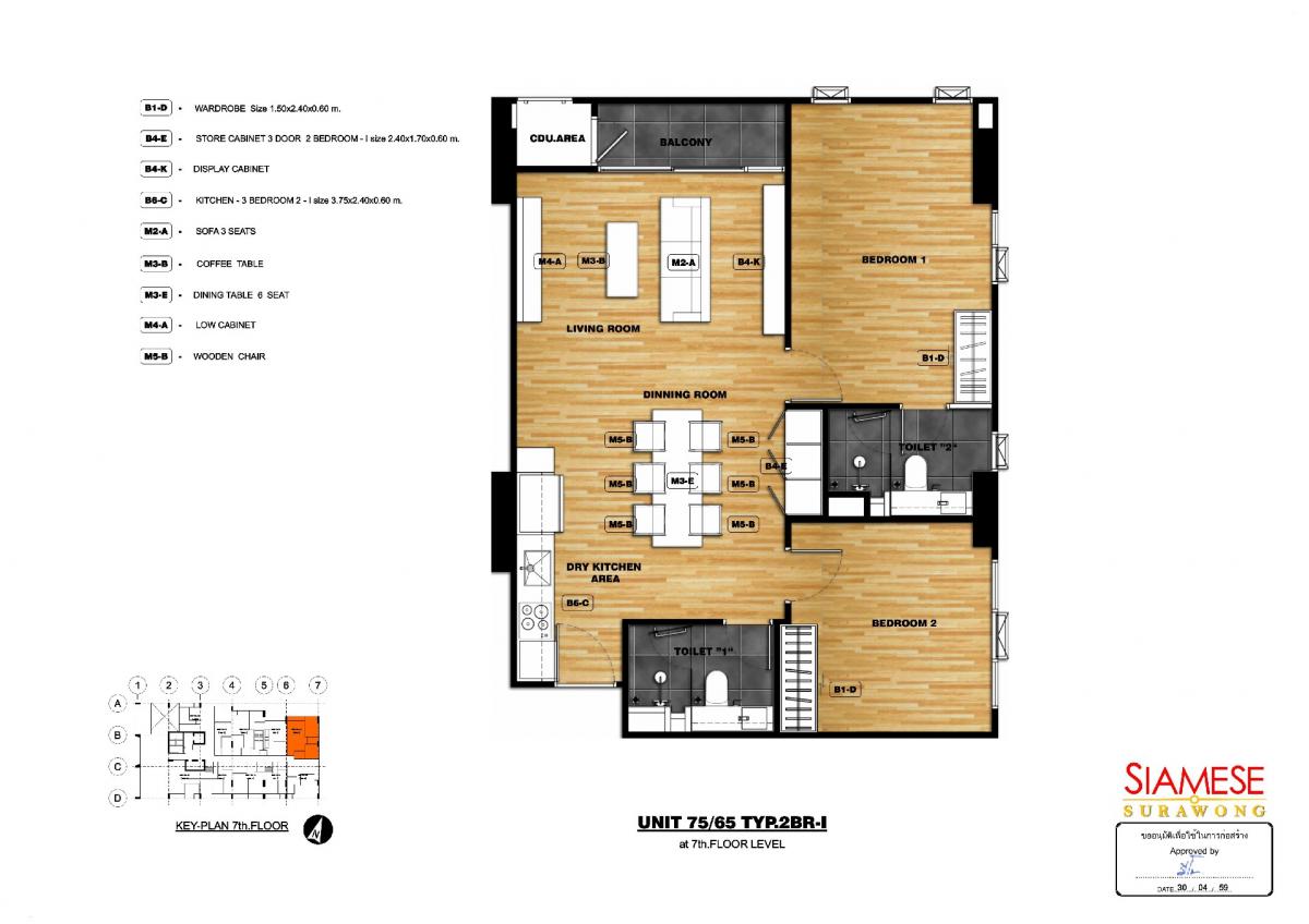 For SaleCondoSilom, Saladaeng, Bangrak : For sale: Siamese Surawong Condo