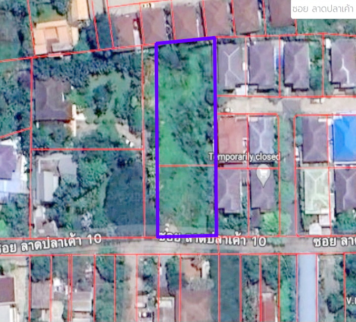 For SaleLandKaset Nawamin,Ladplakao : Land for sale in Lat Phrao, Kaset Nawamin, approximately 1 rai, filled in, very beautiful.