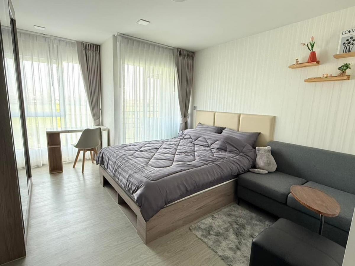 For RentCondoPathum Thani,Rangsit, Thammasat : KAVE ISLAND one bed special, north side, not hot ❄️**Ready to move in immediately**Building G, 4th floor, size 22.20 sq.m., view outside north side, open, airy, quiet atmosphere, complete electrical appliances, 5 items