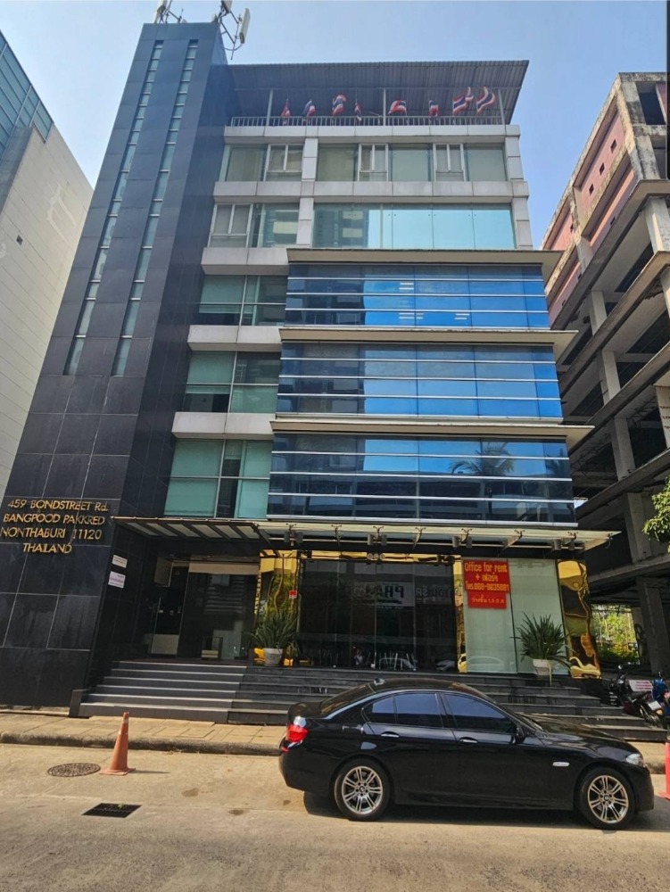 For RentOfficeChaengwatana, Muangthong : 6-storey office with office furniture for rent in Muang Thong-Chaeng Watthana area, near IMPACT Exhibition and Convention Center, Muang Thong Thani