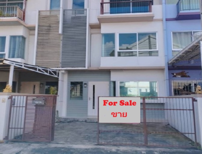 For SaleTownhouseNawamin, Ramindra : For Sale, 3-storey townhouse for sale, Baan Mai project, Ram Intra, Khubon / Soi Khubon 28, Ram Intra / house in good condition / very good location / selling at a special price