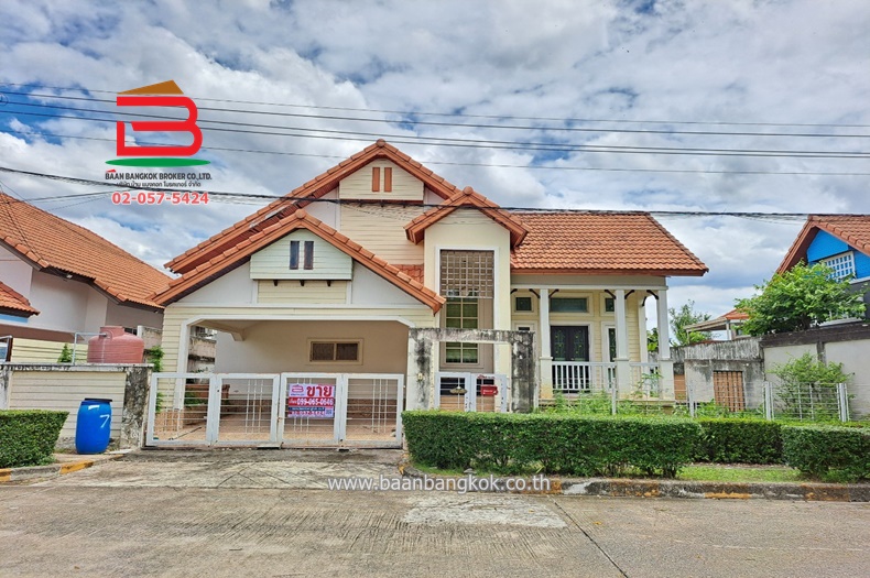 For SaleHousePathum Thani,Rangsit, Thammasat : Single-storey detached house, Worarakun Project, Khlong 4 (Lam Luk Ka), area 75 sq m., Soi Sai Pracharat 43, Lam Luk Ka Road, Lat Sawai Subdistrict, Lam Luk Ka District, Pathum Thani Province