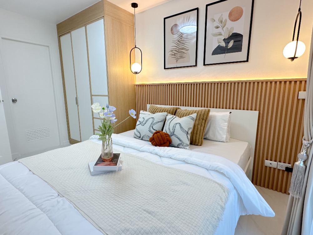 For SaleCondoBangna, Bearing, Lasalle : I Condo Sukhumvit 105, 2 bedrooms, spacious room, fully furnished, beautifully decorated, ready to move in_Do482