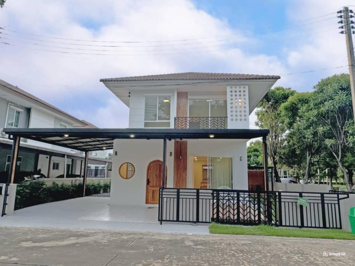 ขายบ้านปทุมธานี รังสิต ธรรมศาสตร์ : 🏡 [For Sale] ขายบ้านเดี่ยว เดอะทรัสต์วิลล์ วัชรพล-หทัยราษฎร์ สไตล์มินิมอล มินิใจ หลังมุม 🌟