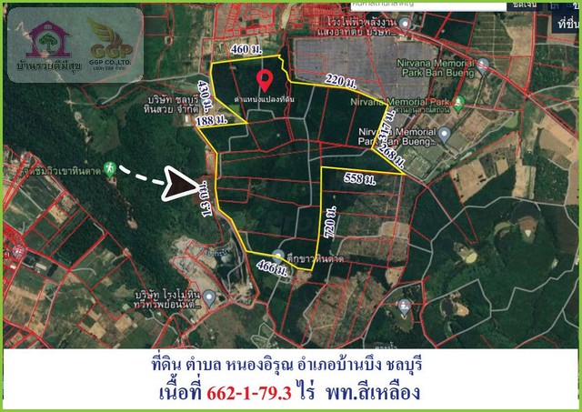 For SaleLandPattaya, Bangsaen, Chonburi : Land for sale in Nong Phai Kaew, Ban Bueng, area 662-1-79.3 rai, Nong Phai Kaew Subdistrict, Ban Bueng District, Chonburi 20220