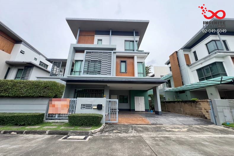 For SaleHouseNawamin, Ramindra : For sale: 3-storey detached house, 63.9 square wah, Narasiri Hideaway, Soi Nawamin 111, Intersection 12, Pradit Manutham Road