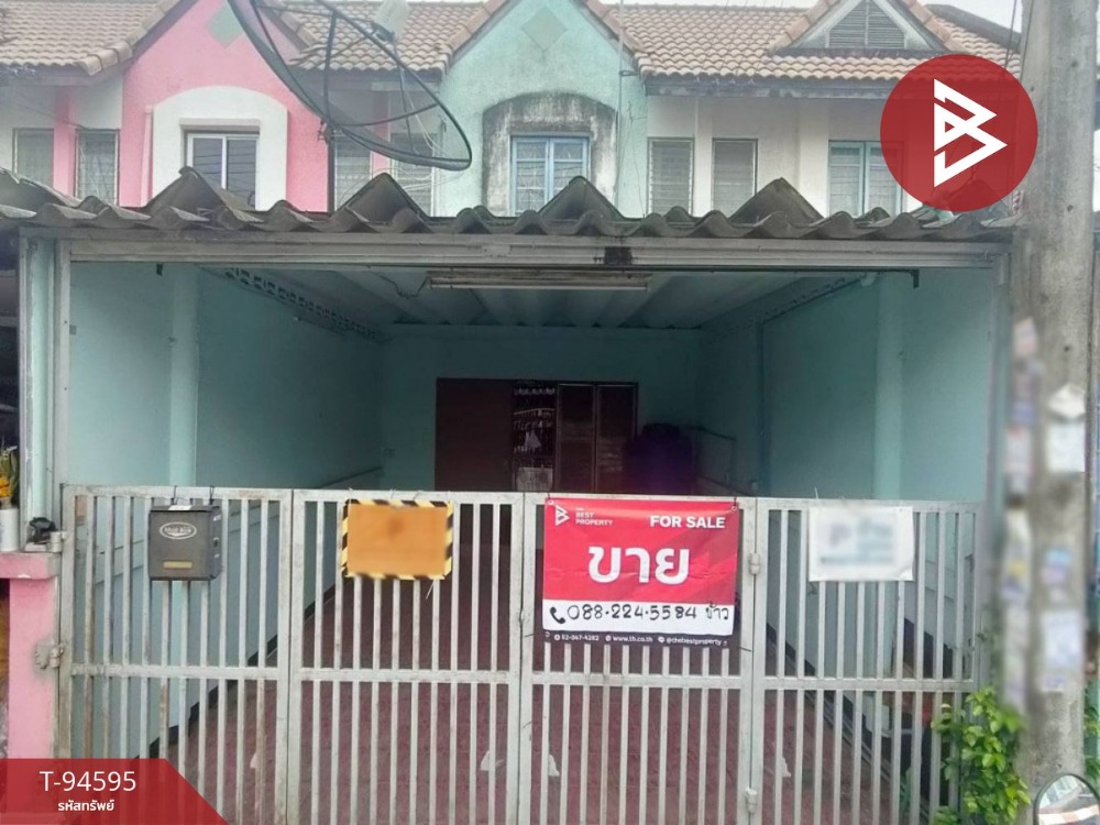 For SaleTownhousePattaya, Bangsaen, Chonburi : Townhouse for sale, Family Park Village, Na Pa, Chonburi, ready to move in