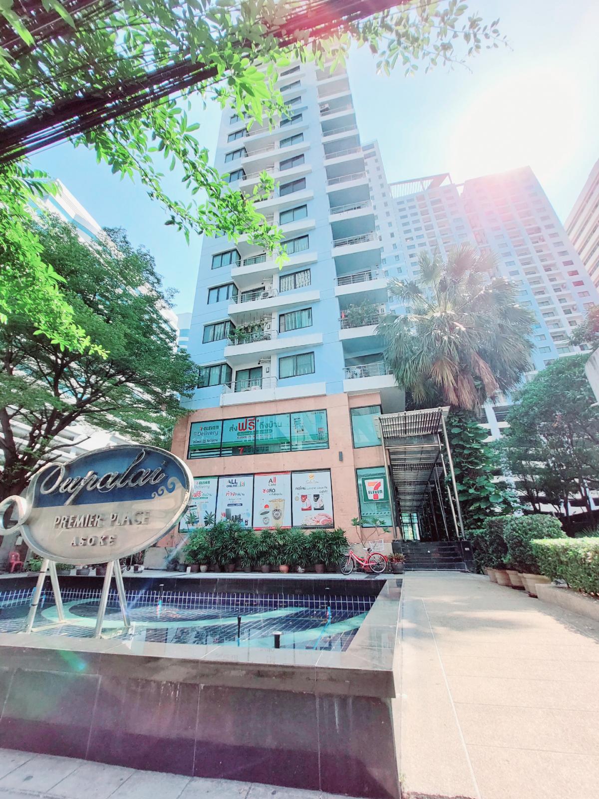 For RentCondoSukhumvit, Asoke, Thonglor : *For rent* Supalai Premier Place Condo, next to the fence of SWU, fully furnished, 3 air conditioners, rental price 35,000/month,