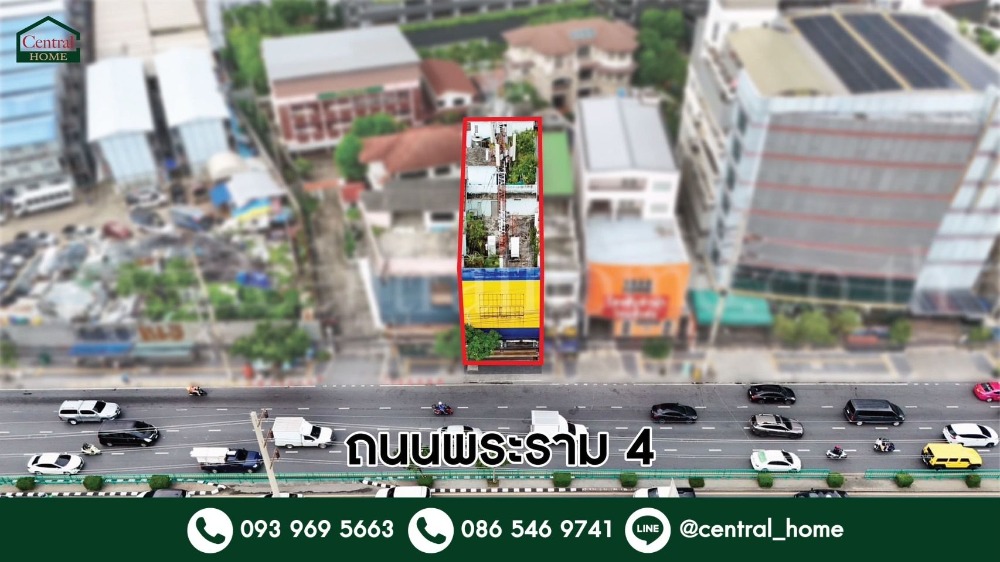 For SaleShop HouseKhlongtoei, Kluaynamthai : 2 commercial buildings, Rama 4 Road, opposite Khlong Toei Market