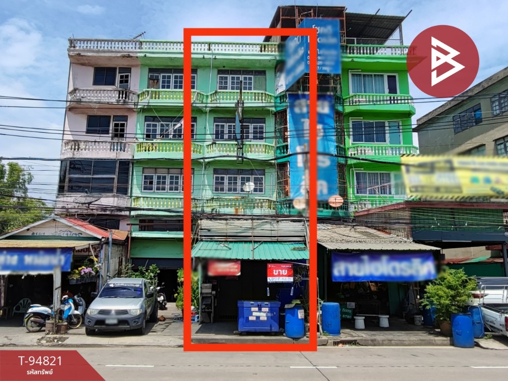 For SaleShophouseSamut Prakan,Samrong : Commercial building for sale, 4.5 floors, Suk Sawat Road, area 21 sq w, Phra Samut Chedi, Samut Prakan