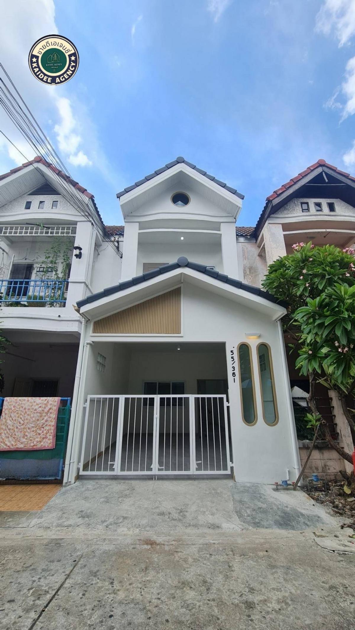 For SaleTownhouseNawamin, Ramindra : 2-storey townhouse, Lert Ubon Village, Phraya Suren 44, Pink Line, The Jas Khubon, Fashion Island, Promenade, Lotus, Big C, Makro, Safari World Zoo, Siam Park, Bangkok Sea, Tourism University