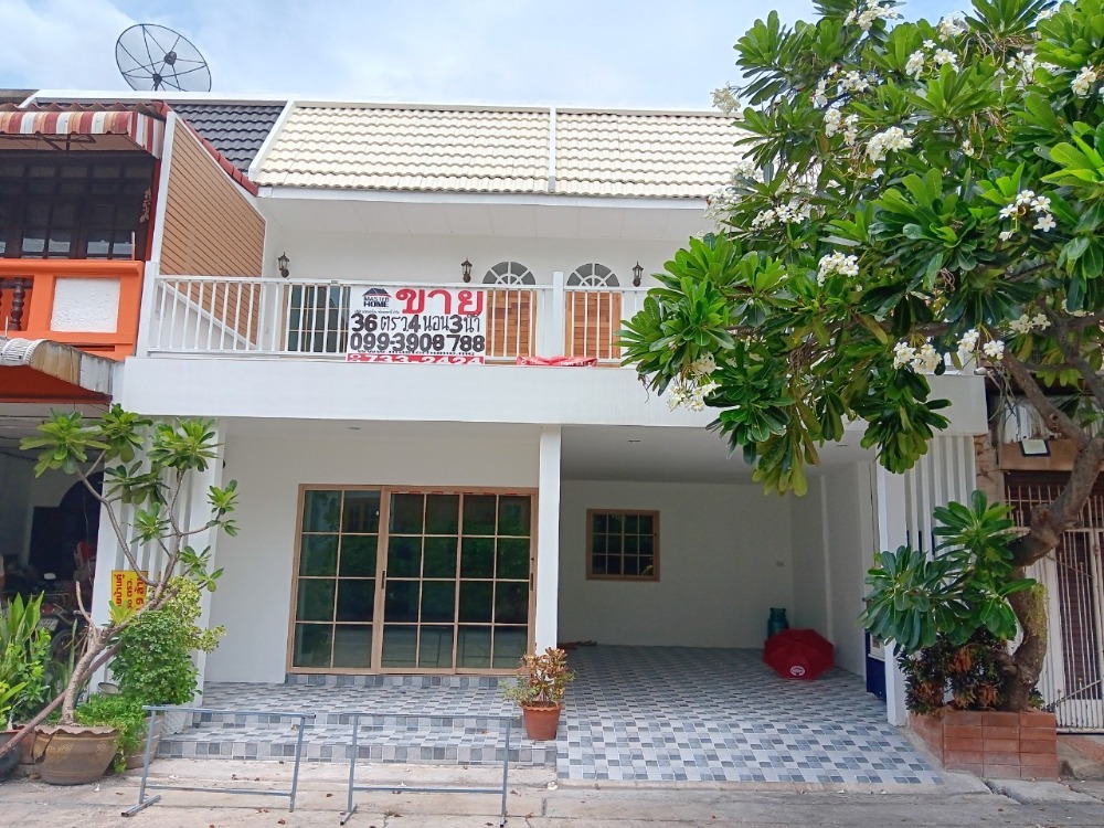 For SaleTownhouseMin Buri, Romklao : For sale-rent, renovated townhouses combined into 2 houses next to each other, single house feel, everything is new like new.