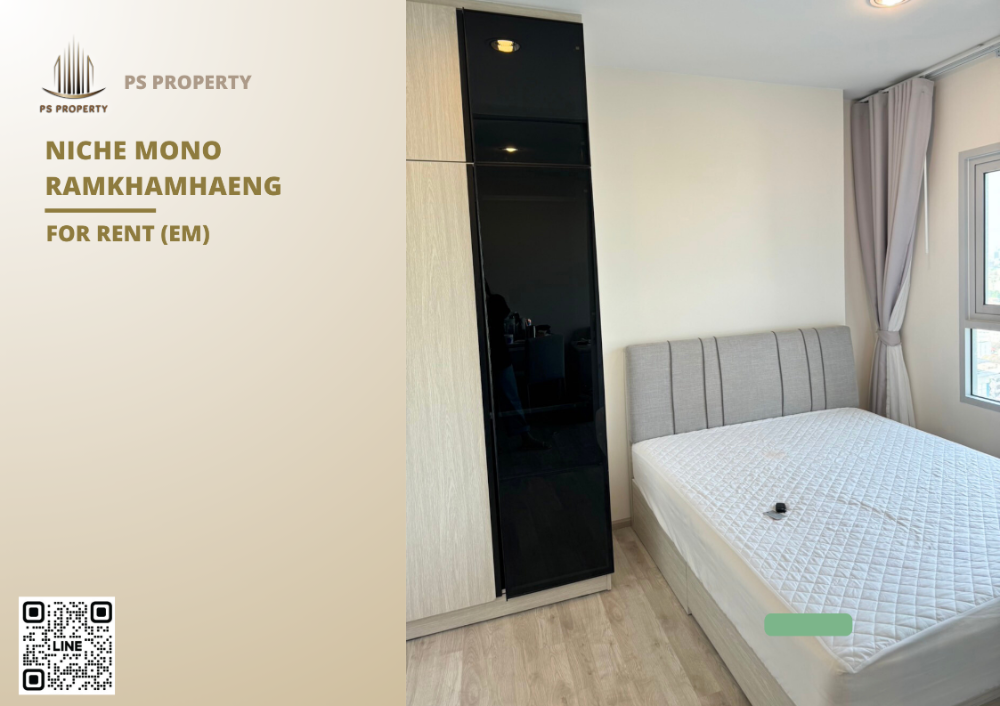 For RentCondoRamkhamhaeng, Hua Mak : For rent 📍 Niche Mono Ramkhamhaeng 📍 Complete furniture and electrical appliances. Ready to move in