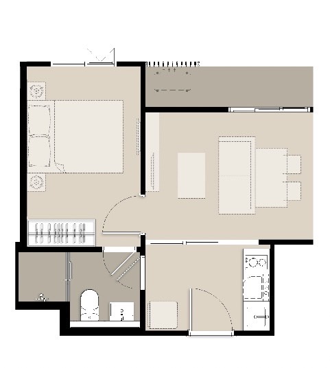 For SaleCondoLadprao, Central Ladprao : Life Phahonyothin-Lat Phrao 📍 SALE Wide front room, hard to find, 35 sq m., only 4.86 million 🔥 Near BTS Ha Yaek Lat Phrao, very good value / Interested, contact 062-362-5623