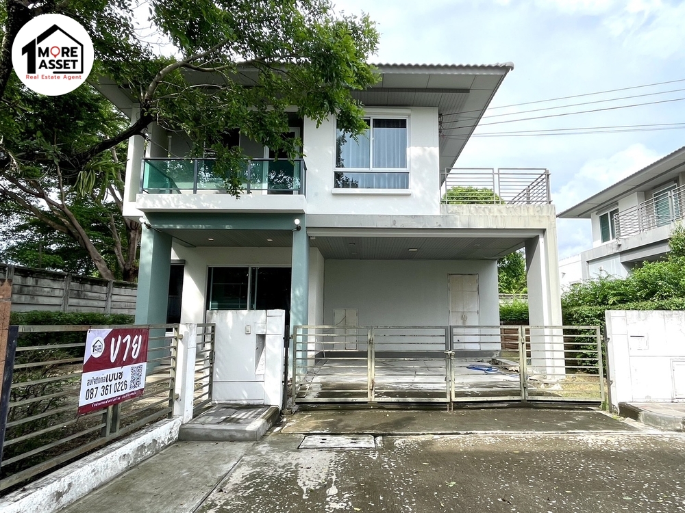 For SaleHousePathum Thani,Rangsit, Thammasat : Urgent sale!! Single house, corner house, Habitia Bond Ratchaphruek, convenient transportation, on Road 345