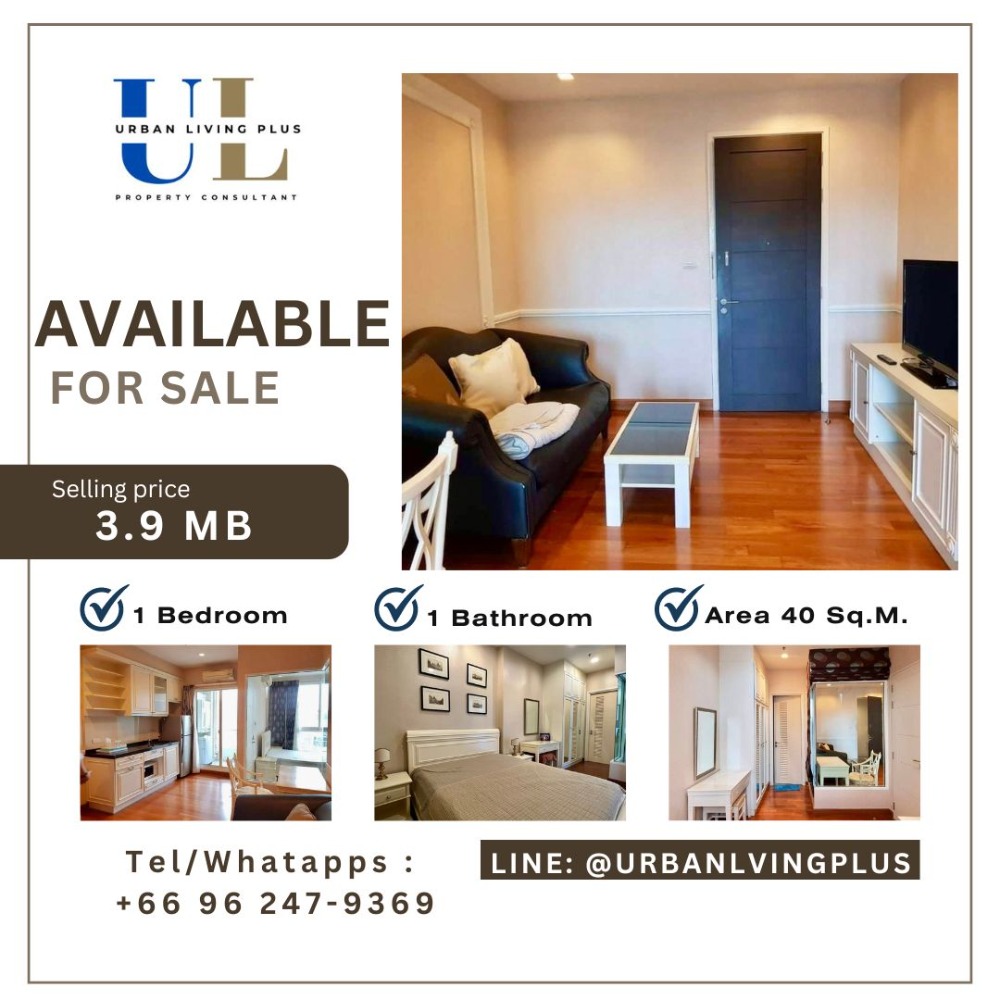 For SaleCondoSathorn, Narathiwat : ( U20230917400 ) Pls Call 096-2479369🔥FOR SELL!!! IVY SATHORN  1 BEDROOM 40 SQ.M. HIGH FLOOR , NICE VIEW