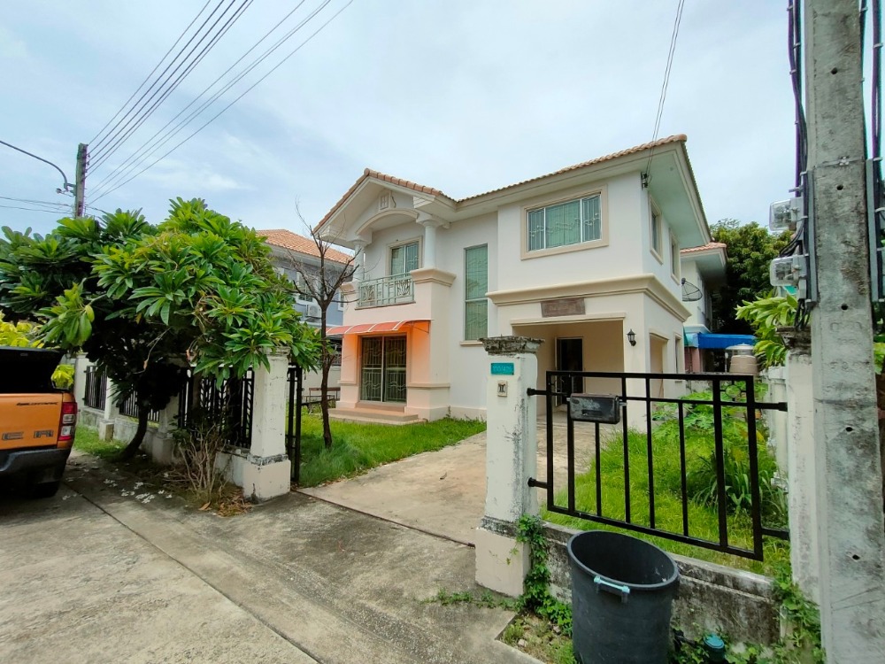 For RentHouseMahachai Samut Sakhon : Single house for rent, townhouse price, Pruksa Village 6 Thian Thale 32 project, area size: 50.3 sq m., usable area 120 sq m. Single house Rama 2 for rent